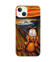 Iphone 14 Uyumlu Garfield Tasarımlı Şeffaf Telefon Kılıfı