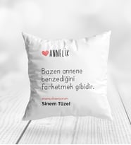 Annelik Sözleri Baskılı Kişiye Özel Yastık