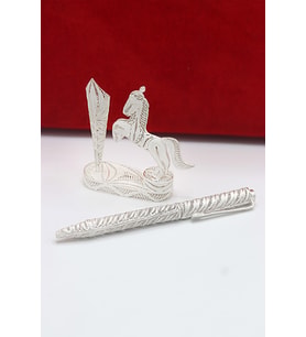 Truva Model 925 Ayar Gümüş Telkari Biblo Masaüstü Kalemlik Aksesuar 201023084