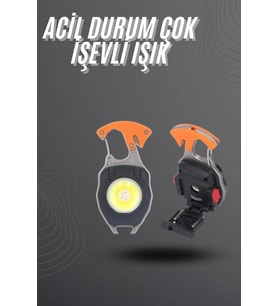 Northcity El Feneri LED Anahtarlık Çok Fonksiyonlu Mini Çakmak - USB Şarjlı 7 Modlu Taşınabilir Lamba
