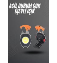 Northcity El Feneri LED Anahtarlık Çok Fonksiyonlu Mini Çakmak - USB Şarjlı 7 Modlu Taşınabilir Lamba