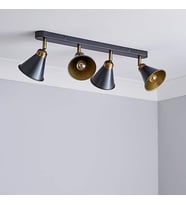 Rsylight Retro Metal Dekotatif Rustik Masa Üstü 4 Lü Sıralı Avize