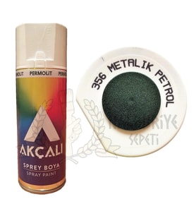 Akçalı Akrilik Sprey Boya METALİK PETROL MAVİ (Simli) 400 ml - 356