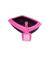 Kardelen Pet Açık Kedi Tuvaleti ( Kürek Hediyeli ) (Pembe)