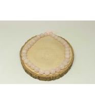 Pembe Kuvars Taşı YARIM Dizi 12mm (18cm uzunluğundadır)