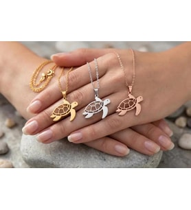 Kişiye Özel Minimal Caretta Kolye 925K Gümüş (Rose)