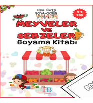 Meyveler ve Sebzeler Boyama Kitabı