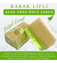 Doğal Kabak Lifli Aloe Vera Özlü Sabun Yaşlanma Karşıtı Etki Cilt Bariyerini Güçlendirir Nemlendirir