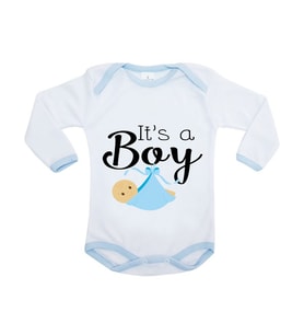 Pamuk Polyester Bebek Zıbını - Mavi Biyeli