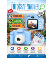 Mini Retro Fotoğraf Makinesi Çocuk İçin Vintage 1080P SD Kart Girişli HD 2.