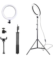 ALLY 10 İnch Halka Led Tripod(1.30M)Youtuber Video Selfie Stüdyo Makyaj Işığı-(5775)