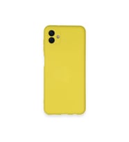 Galaxy A04 Kılıf Nano içi Kadife Silikon - Sarı