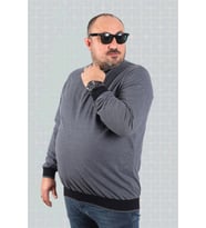 Starbattal Büyük Beden Uzun Kol Tişört 22729 ANTRASIT