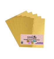 Altın Sarı 35x50 Metalik Aynalı Fon Kartonu 5 Adet 1 Paket Artlantis Aynalı Metalik Fon Kartonu