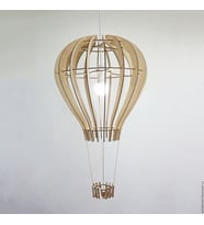 Çocuk Genç Odası Için Doğal Ahşap Mdf 3d Puzzle Lazer Kesim Uçan Balon Avize