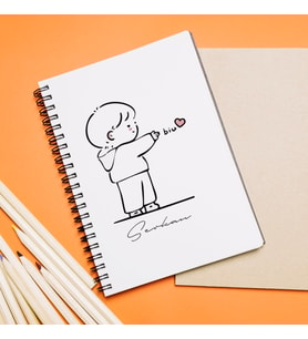 Erkek Karakter Tasarımlı Defter Kişiye Özel
