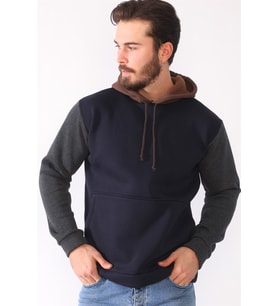 Dewberry Erkek Pamuklu Sweatshirt Lacivert 1040 Günlük Üst Giyim, Hafta Sonu Kombini, Seyahat Gardırobu
