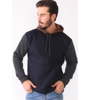 Dewberry Erkek Pamuklu Sweatshirt Lacivert 1040 Günlük Üst Giyim, Hafta Sonu Kombini, Seyahat Gardırobu
