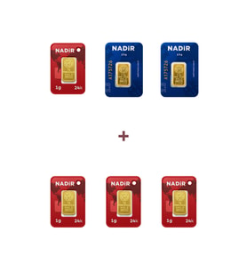 Nadir Gold 24 Ayar 9 Gram Külçe Altın (2 Adet 2,5 Gram Külçe Altın + 4 Adet 1 Gram Külçe Altın )