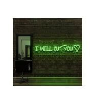 I WILL CUT YOU Yazılı Neon Tabela