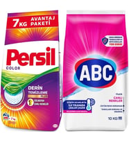 Persil Matik Toz Çamaşır Deterjanı 7KG Color/Renkli (46 Yıkama) + 10KG Canlı Renkler