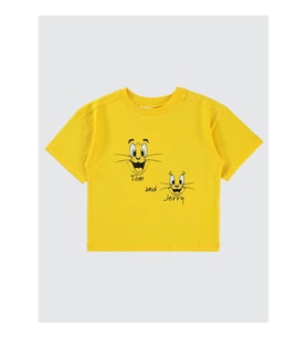 Tom And Jerry Erkek Çocuk Tişört 2- 5 Yaş Sarı