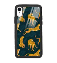 iPhone XR Leaf Leopar Tasarımlı Glossy Telefon Kılıfı