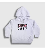 Presmono Unisex Çocuk Beyaz Obey Lelouch Anime Code Geass Kapüşonlu Sweatshirt 512822tt