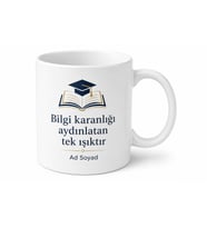 Akademisyen İçin Kişiye Özel İsimli Baskılı Kupa Bardak Ofis Hediyesi