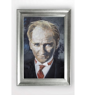 Gümüş Çerçeveli Atatürk Tablo cv1086