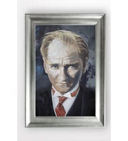 Gümüş Çerçeveli Atatürk Tablo cv1086