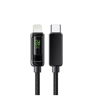Zuidid Ultimate UPD4160L 20W LCD Ekranlı Hasır Örgü ve Güçlendirilmiş Metal Başlıklı Type-C to Lightning Hızlı Şarj ve Data Kablo