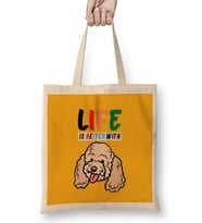Funny Dog Lover Gift For Women Men Bez Çanta Uzun Saplı