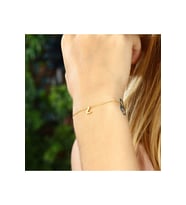 AZURİS 925 AYAR GÜMÜŞ ÜÇ BOYUTLU HARF BİLEKLİK (Gold)