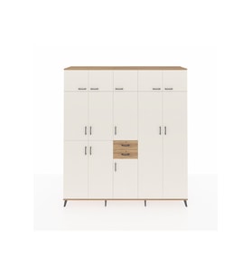 Hyperion Dolap 10 Raflı 2 Çekmeceli 3 Askılı 220x44x243 Çam-Aytaşı/Çam