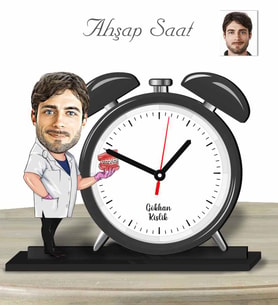 Kişiye Özel Ahşap Saat-Diş Doktoru Erkek-1