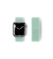 Apple Watch 42mm Hasırlı Cırtcırtlı Kordon - Turkuaz