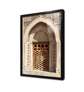 Ahşap Oyma Kapı Çerçeveli Cam Tablo