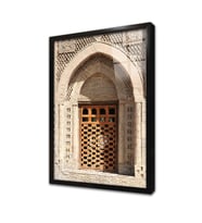 Ahşap Oyma Kapı Çerçeveli Cam Tablo