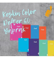 KESKİN COLOR A5 60 YAPRAK ÇİZGİLİ PP KP DİKİŞLİ COOL DEFTER(1ADET) (Asker Yeşili)