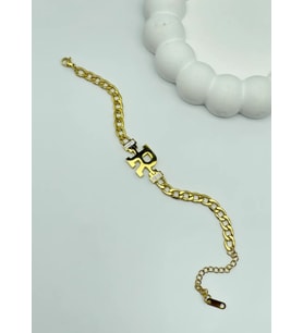 Çelik Gold R Harf Bileklik - 25-blk69