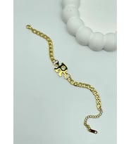 Çelik Gold R Harf Bileklik - 25-blk69