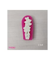 YY0362 Saksıda Kalpli Çiçek Silikon Kalıp