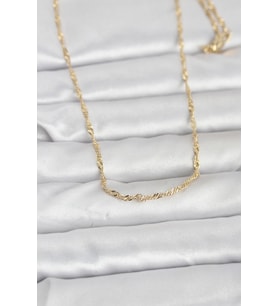 CM 14K Gold Renk Burgu Zincirli 60 cm Kadın Kolye 5886 - EEEEEE5306-6535