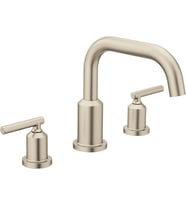 Moen T961Bn Gibson İki Saplı Güverte Üstü Modern Roma Küvet Bataryası, Vana Gerekli, Fırçalanmış Nik (Çok Renkli)