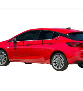 Opel Astra K Krom Cam Alt Çıtası Takımı 8Prç 2015 ve Üzeri P. Çelik