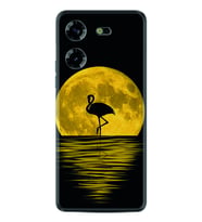 Tecno Pova 5 Kılıf Silikon Desen Özel Seri Ay ve Flamingo 1775