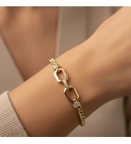 STİL İNCİSİ/XUPING JEWELRY HENNA ZİRKON TAŞLI BİLEKLİK (Altın Rengi)