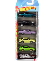 Hot Wheels 5'Li Fast & Furious Araba Seti, Hızlı Ve Öfkeli Filmlerindeki Arabalardan Ilham Alan 5 Ad (Çok Renkli)
