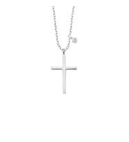 Gümüş Pırlantalı Cross Kolye